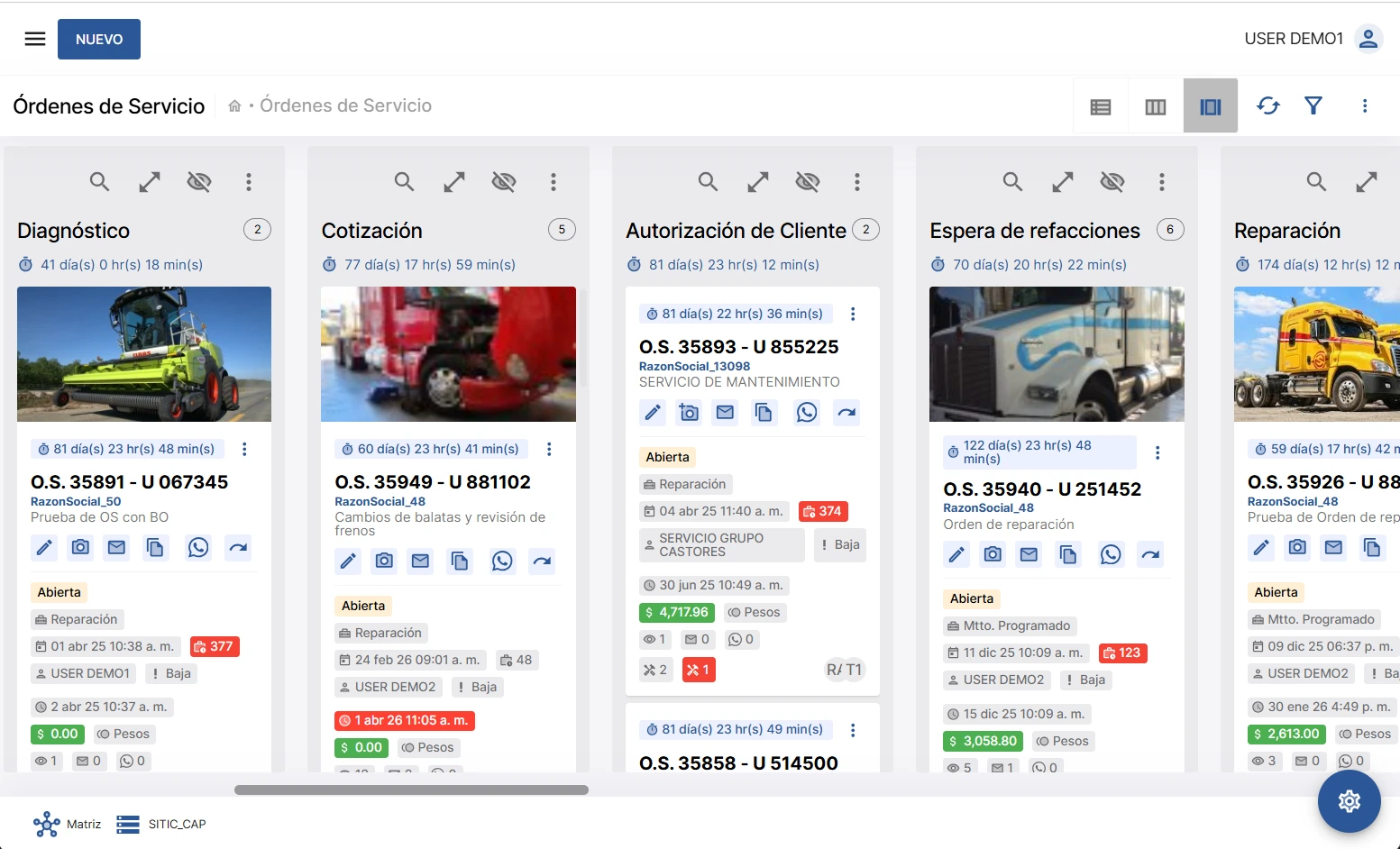 Tener mayor visibilidad en las órdenes de servicio